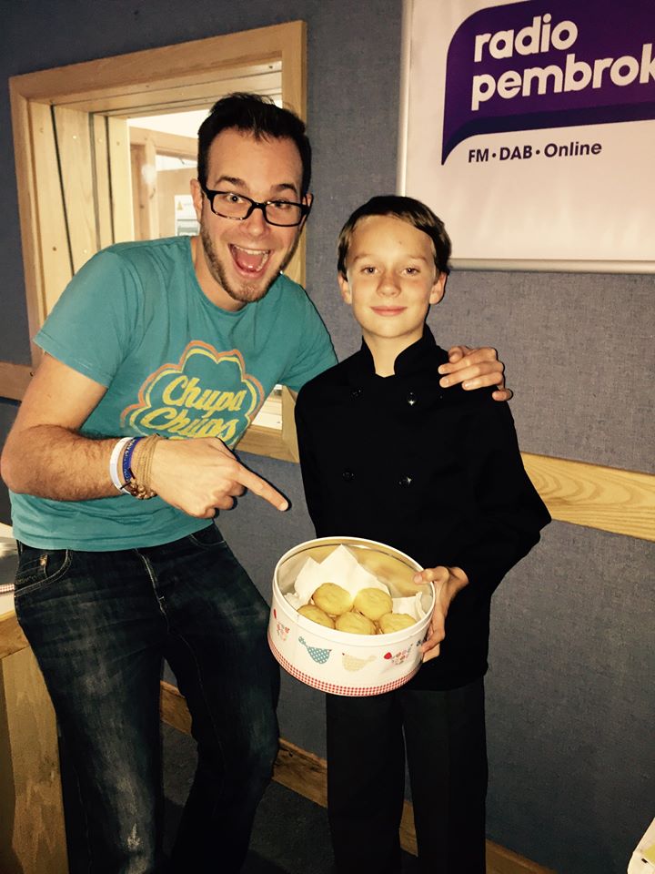 Dylan with Toby Ellis from Radio Pembrokeshire