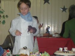 Dylan judging the Merry Berry Bake Off