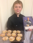 Dylan with some home baked Welsh Cakes