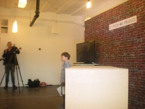 Dylan pitching at U+ to Doug Richard